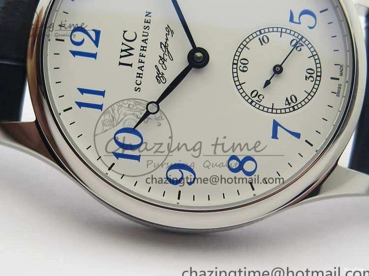 MIROTIME 0101 Portuguese Fa Jones IW544203 SS GSF 1:1 Best Edition White Dial On Leather Strap Trendsetting 7235